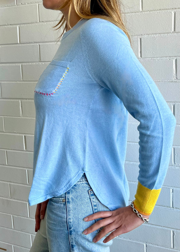 Embroidered Pocket Sweater