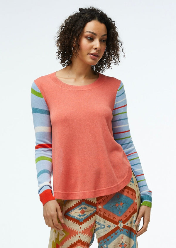 Stripe Sleeve Sweater